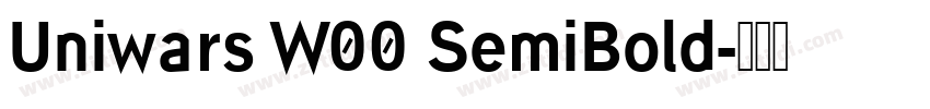 Uniwars W00 SemiBold字体转换